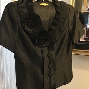 Kasper Black Skirt Suit